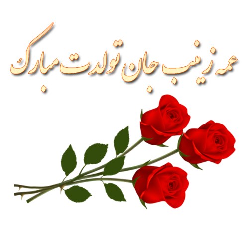 عکس نوشته عمه زینب جان تولدت مبارک