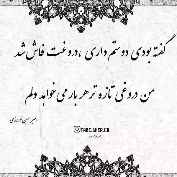 شعر روی عکس