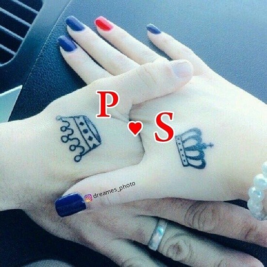 عکس نوشته انگلیسی اسم P و S