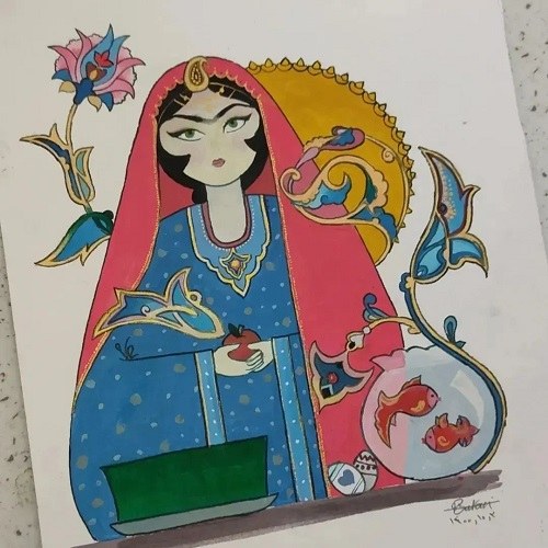 تصاوئیر نقاشی کودکانه برای عید نوروز