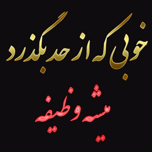 عکس نوشته خوبی که از حد بگذرد وظیفه میشه