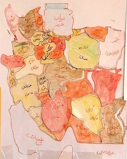 عکس نقشه ایران با جزئیات