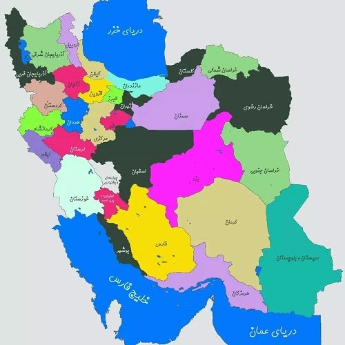 عکس نقشه ایران ساده