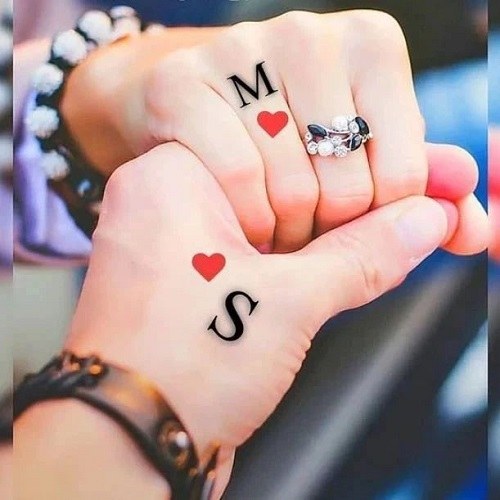 عکس حروف انگلیسی m و s عاشقانه باهم