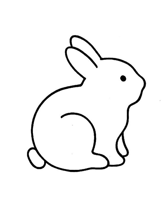 نقاشی خرگوش برای رنگ آمیزی
