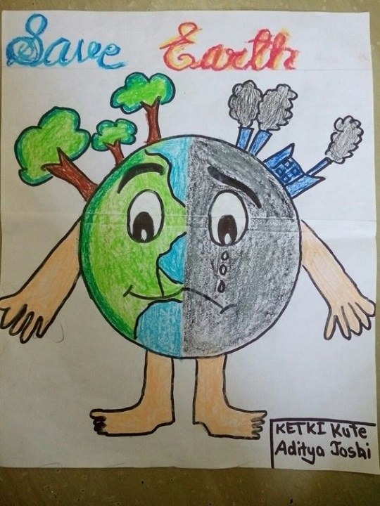 بهترین نقاشی هوای پاک و آلوده کلاس دوم