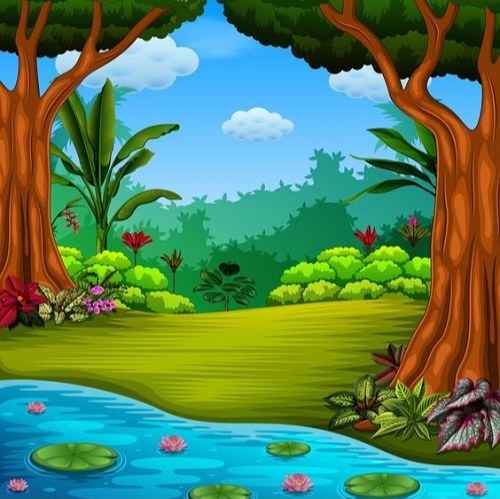 عکس اموزش نقاشی جنگل کودکان