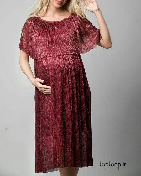 مدل لباس مجلسی بارداری حریر 2019