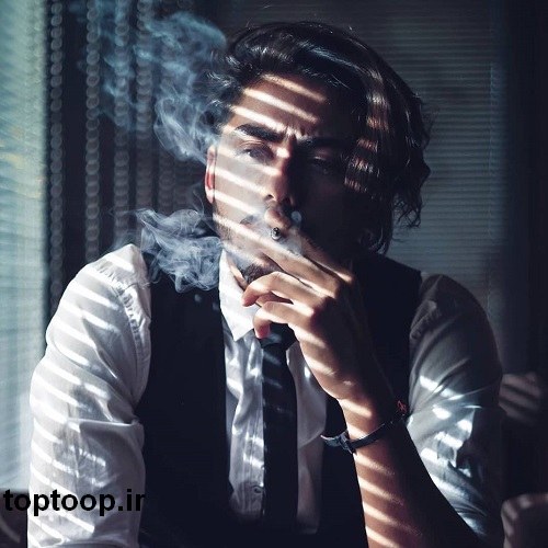 عکس پروفایل پسری که داغونه و سیگار می کشه