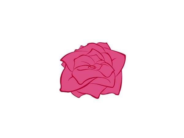 کامل کردن نقاشی گل رز و رنگ آمیزی
