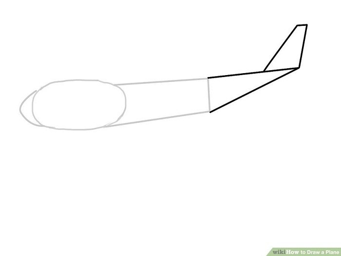 رسم باله و دم هواپیما