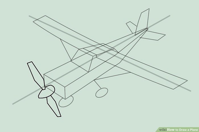 نقاشی چرخنده جلوی هواپیما