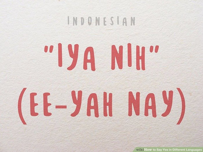 بله گفتن و اعلام موافقت به زبان اندونزیایی