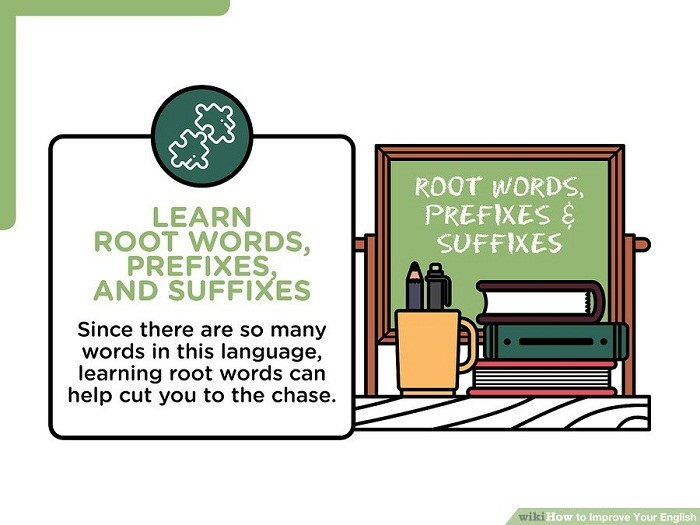 یاد گرفتن ریشه ، پسوند و پیشوند کلمات