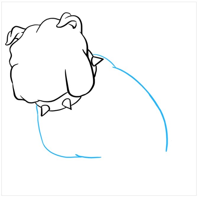 نقاشی آسان سگ بولداگ مرحله چهارم