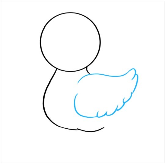 آموزش نقاشی جوجه اردک مرحله سوم