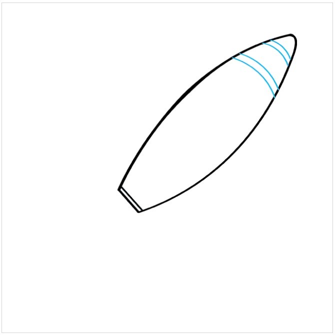 نقاشی موشک برای کودکان مرحله چهارم