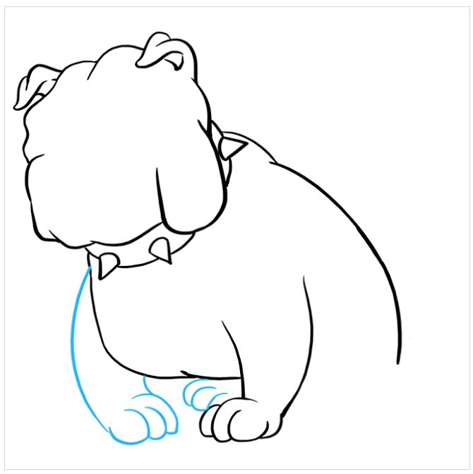 آموزش قدم به قدم نقاشی سگ بولداگ مرحله ششم