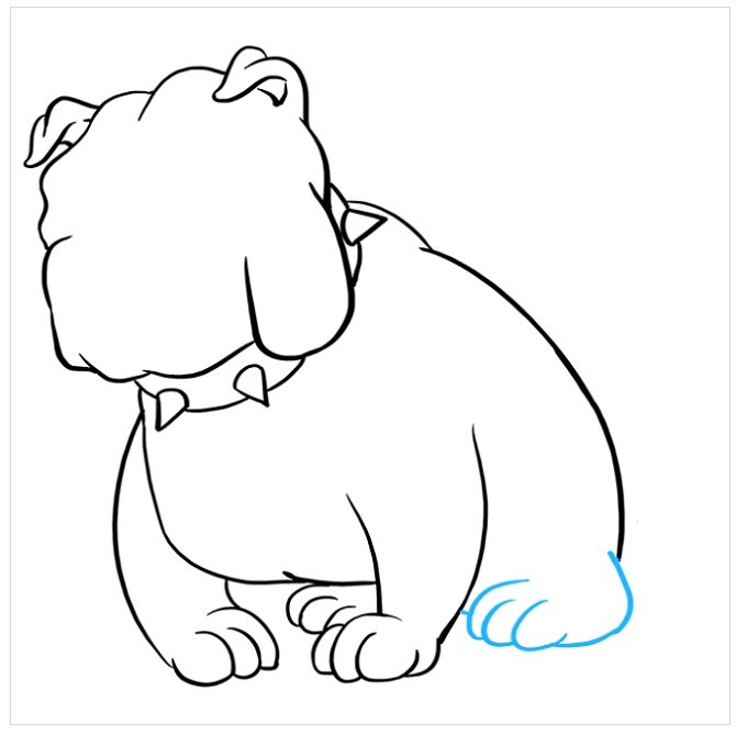 کشیدن نقاشی سگ بولداگ مرحله هفتم
