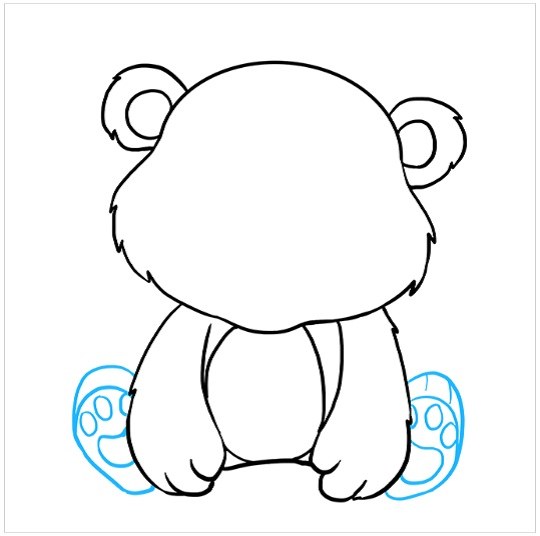 آموزش نقاشی بچه خرس مرحله هفتم