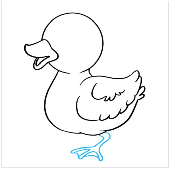 نقاشی آسان جوجه اردک مرحله هفتم
