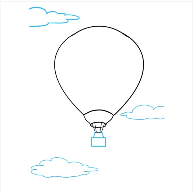 نقاشی بالون هوایی مرحله هشتم