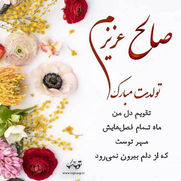 عکس نوشته تولدت مبارک صالح جان