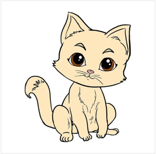 رنگ آمیزی نقاشی بچه گربه
