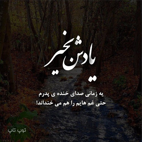 عکس نوشته یادش بخیر یه زمانی پدر داشتم