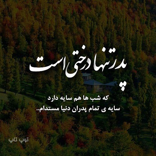 عکس نوشته سایه ی پدر