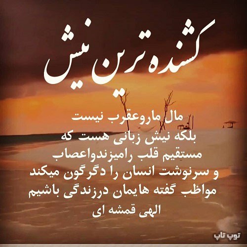 عکس نوشته نیش زبان مردم