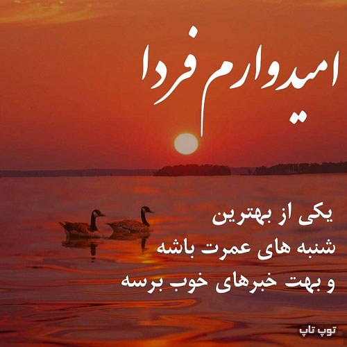 عکس نوشته بهترین آرزو برای فردا