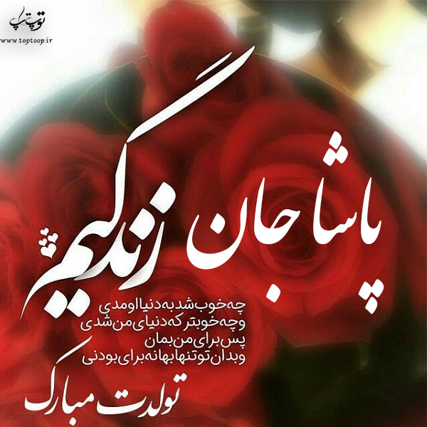 عکس نوشته پاشا جان تولدت مبارک