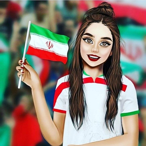 عکس دخترونه با پرچم ایران برای پروفایل