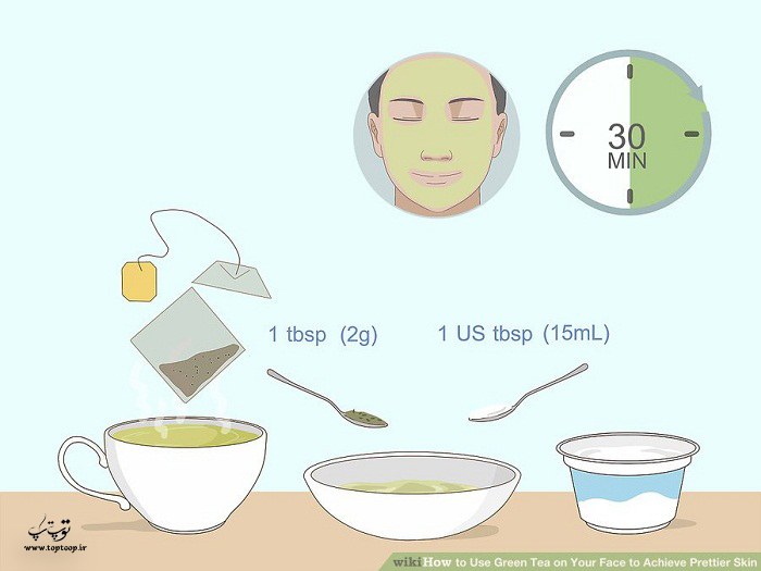 درست کردن ماسک چای سبز + عکس