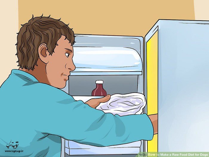 گوشت منجمد را در یخچال آب کنید