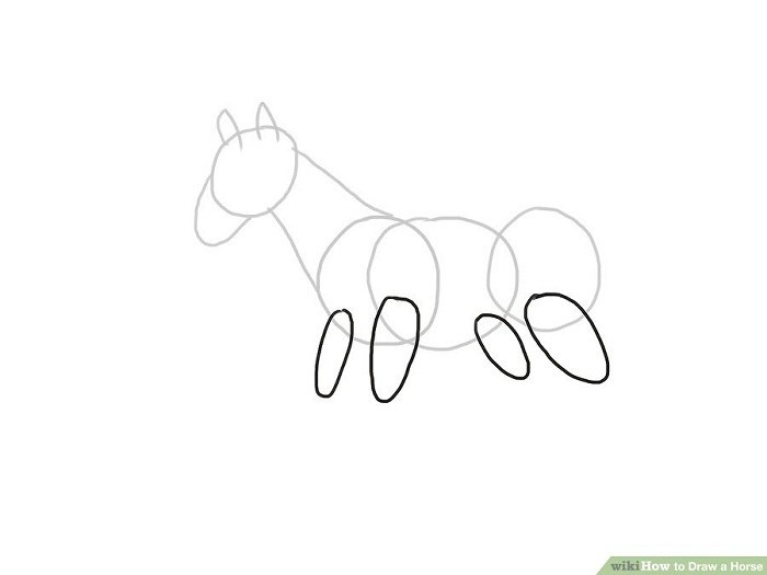نقاشی دویدن اسب