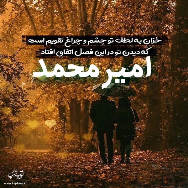 عکس نوشته پاییزی اسم امیرمحمد