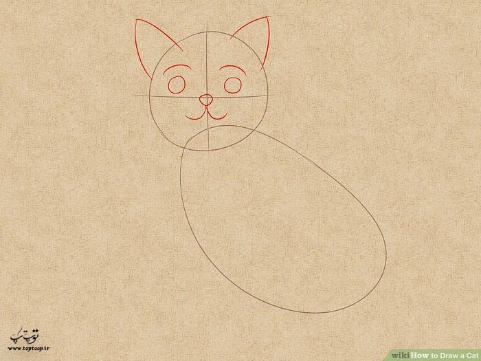 نقاشی گربه کارتونی