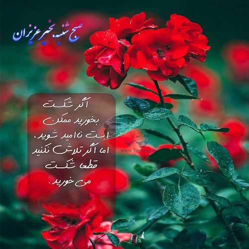عکس نوشته صبح بخیر شنبه جدید