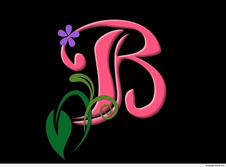 عکس حرف B به شکل گل زیبا