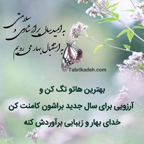 عکس نوشته تبریک عید نوروز 1400 به اعضای خانواده