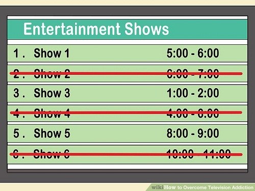 روش های ترک اعتیاد به تلویزیون